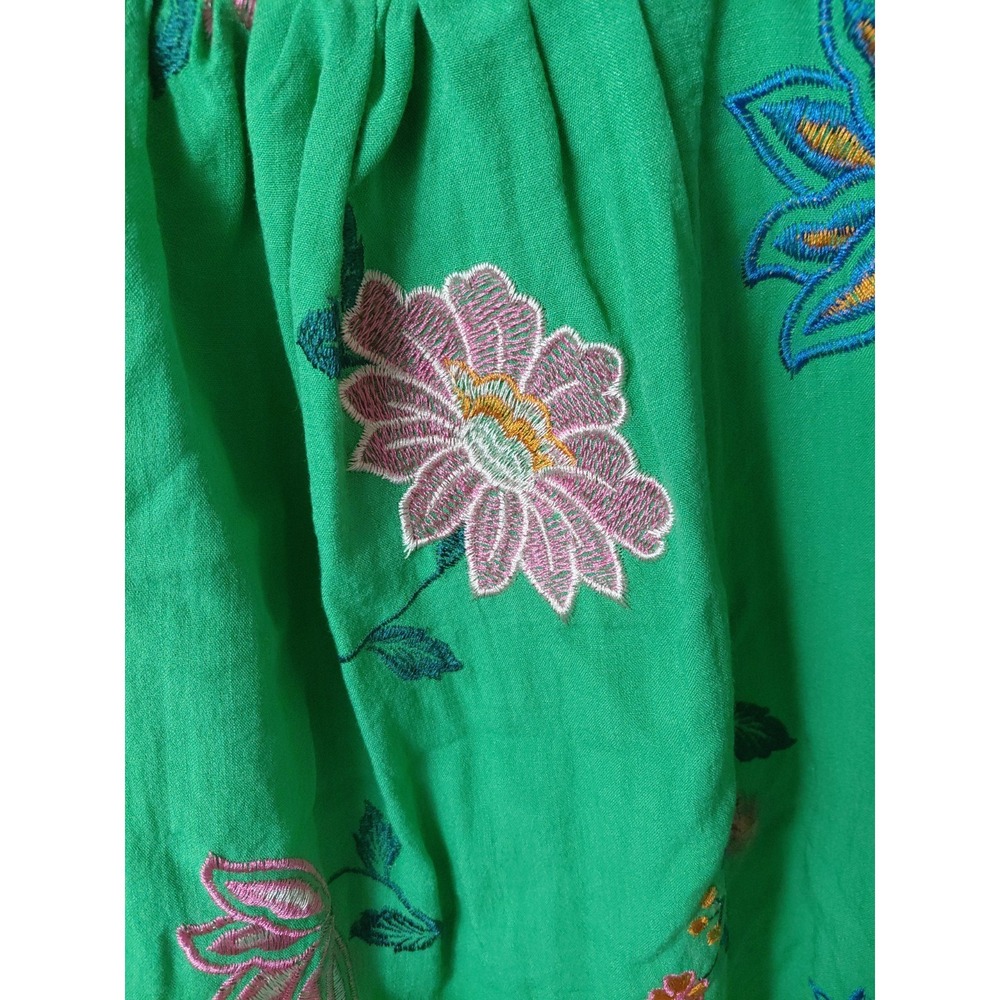 Draper James Embroidered Square Neck Floral Top Medium Lined Baby Doll Boho - Picture 3 of 7
